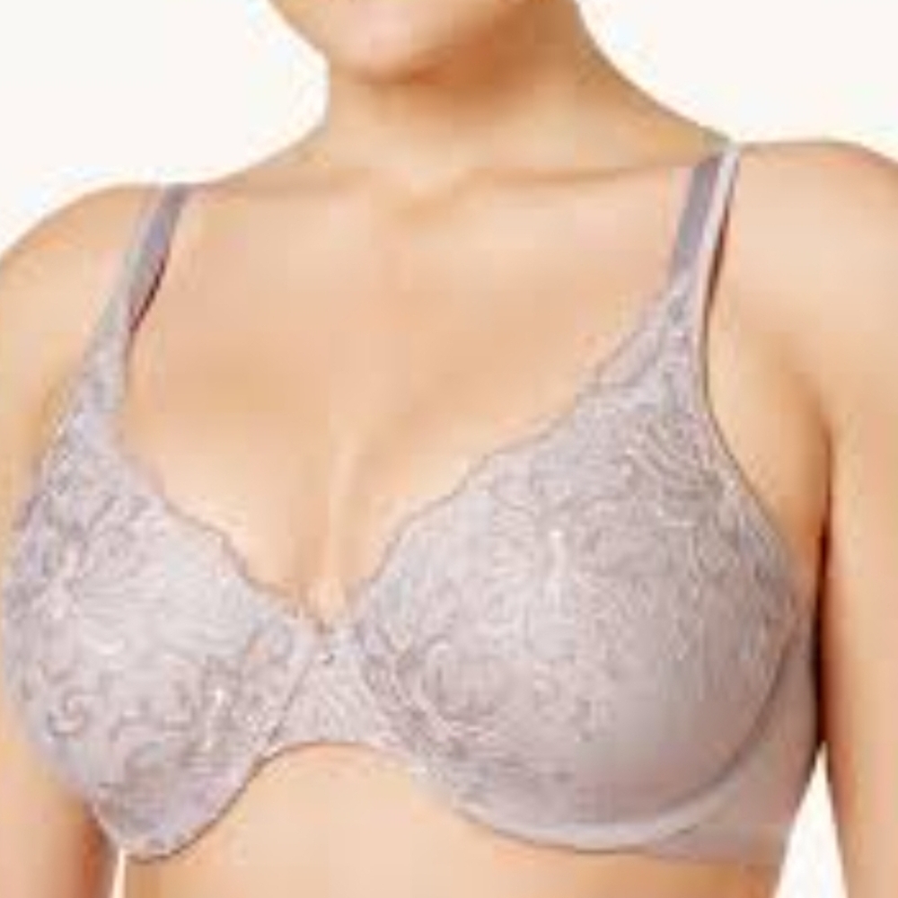 Playtex SECRETS Beutiful Lift With Embroidery Elegant Lace Underwire Bra Tan